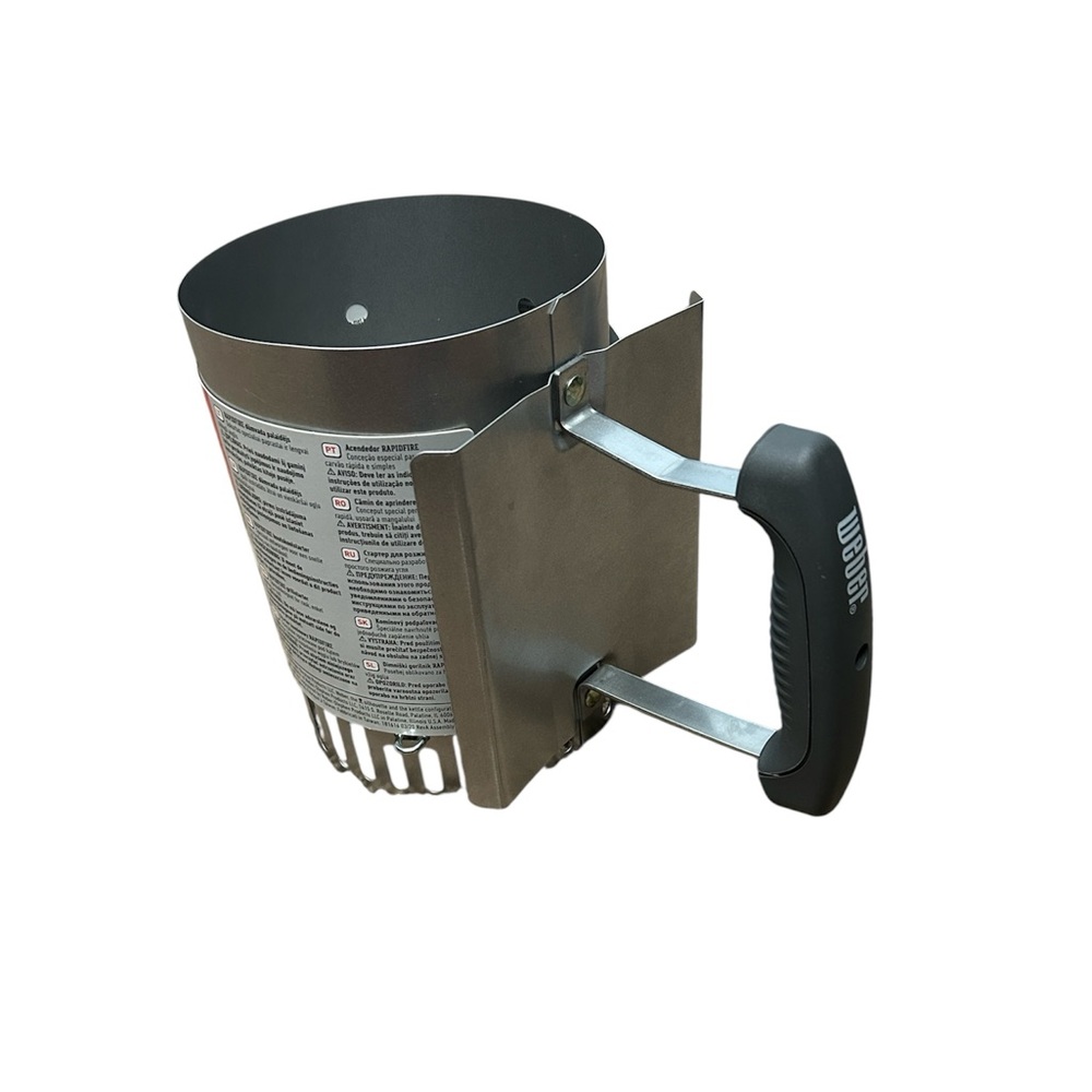 Weber 7447 compact RapidFire chimney starter for charcoal grills NWT camp gift